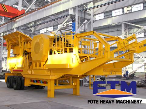 Tyre Type Counterattack Mobile Crusher Station